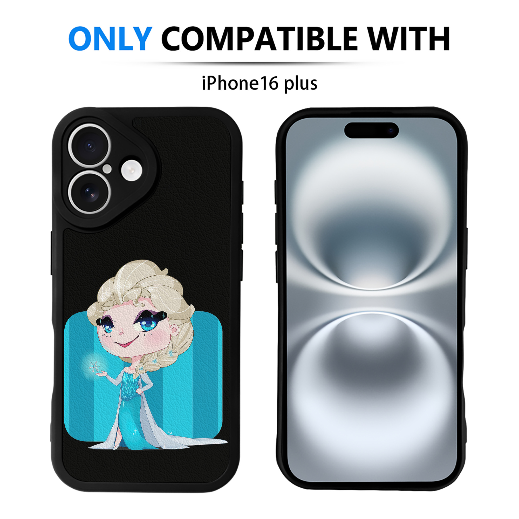 （画像用） アナと雪の女王 アンナ エルサ Frozen Anna Elsa 【iPhone 16シリーズ対応】シリコンスマホケース（レザー調） 材質：シリコン